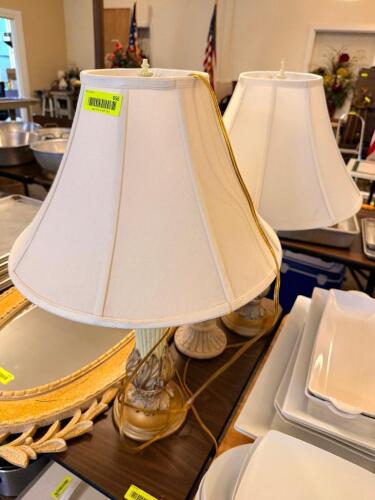 (3) ASSORTED LAMPS W/ SHADES.