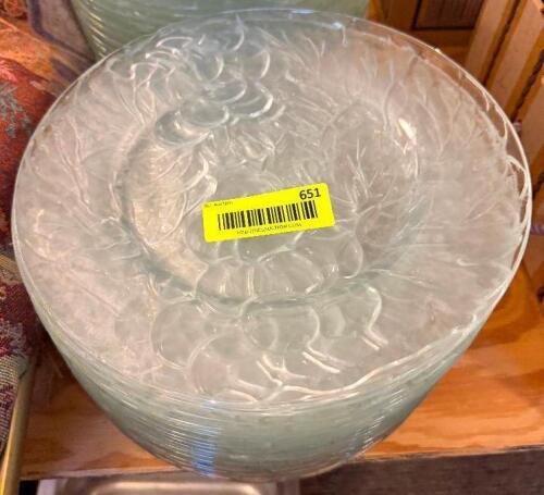 (24) GLASS SALAD PLATES