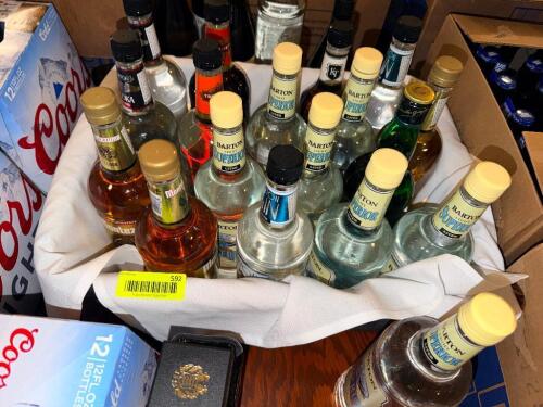 (15) ASSORTED BOTTLES OF ALCOHOL