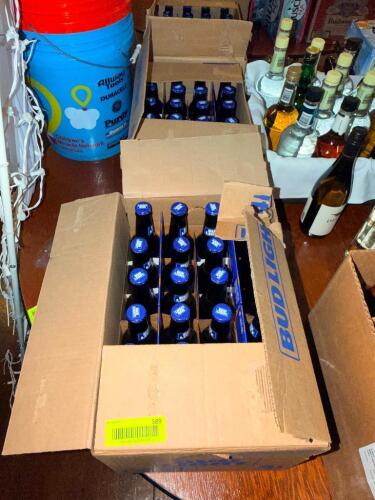 (3) CASES OF BUD LIGHT BOTTLE BEER.