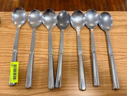 (6) STAINLESS SERVING SPOONS.