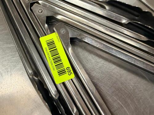 (6) STAINLESS TONGS