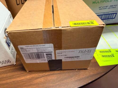 (1) CASES OF BLACK POCKET CHECK FOLDERS (125) IN CASE