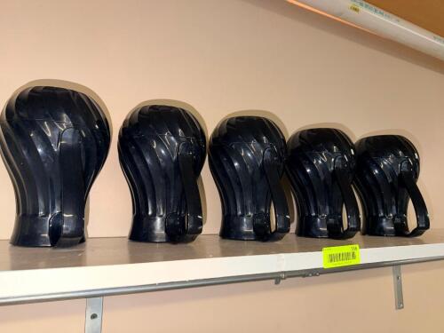 (9) INSULATED BLACK PLASTIC PITCHERS.