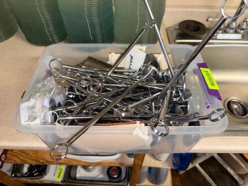 (1) LOT OF STAINLESS TABLE NUMBER STANDS