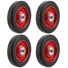 (4) SOLID RUBBER WHEEL