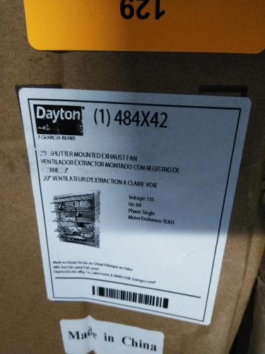 (1) SHUTTER MOUNT EXHAUST FAN