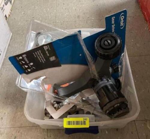ASSORTED OUTDOOR EQUIPMENT (SPRINKLER AND TIMERS)