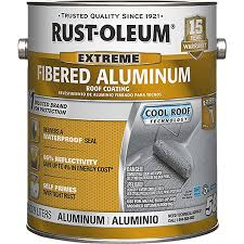 (2) GREY FIBERED ALUMINUM ROOF COAATING