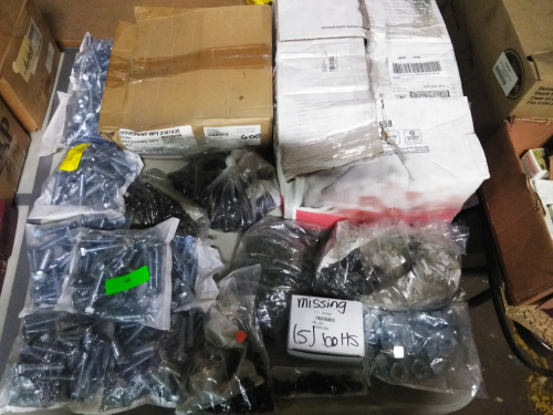 (1) TABLE OF MISC NUTS AND BOLTS