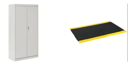 (1) STORAGE CABINET AND ANTI FATIGUE MAT