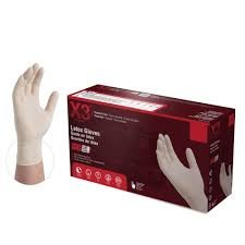 (3) BOXES OF (100) DISPOSABLE GLOVES