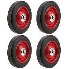 (4) SOLID RUBBER WHEEL