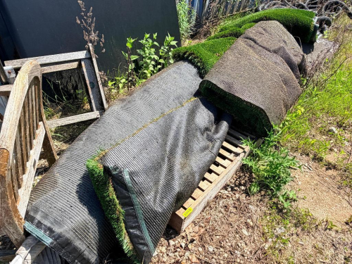 (3) PALLETS OF ARTIFICIAL TURF ROLLS