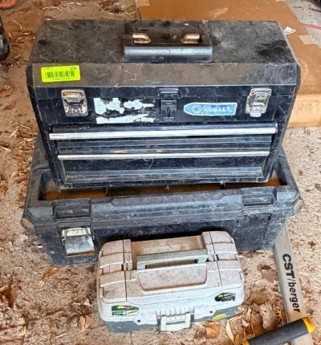 (3) ASSORTED EMPTY TOOL BOXES.