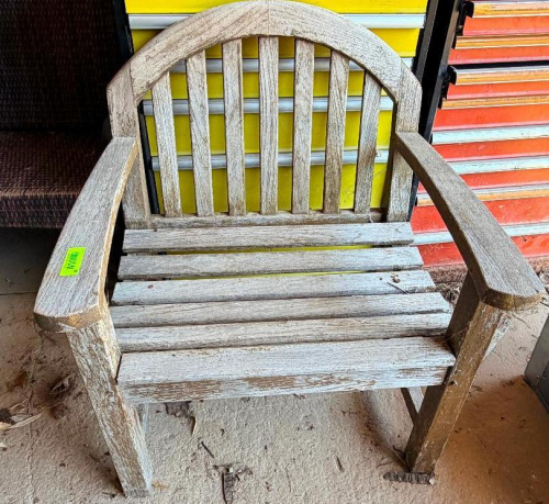 (2) ASSORTED OUTDOOR BENCH SEATS .