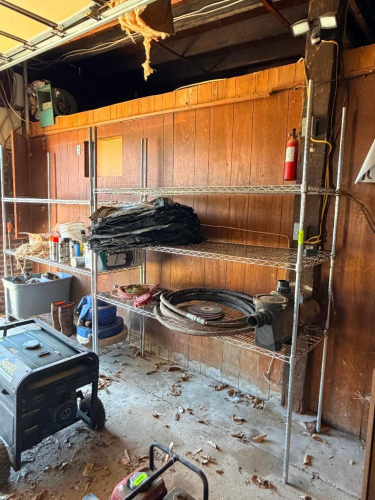 (2) 60" X 18" FOUR TIER WIRE SHELVES.