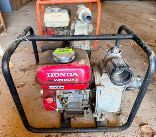 (2) GAS POWERED TRASH PUMPS. ( MISSING PARTS)
