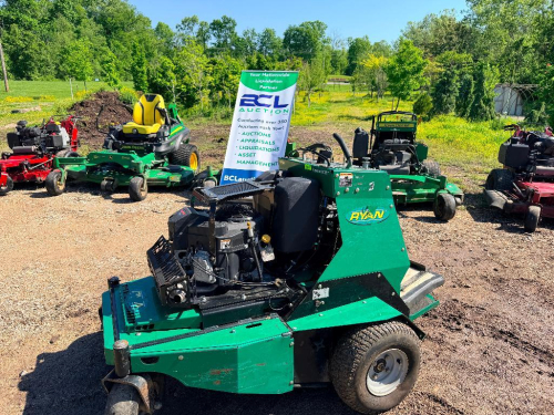 RYAN ZERO TURN STAND-ON MOWER, HYDROSTATIC DRIVE, SIDE DISCHARGE, COMMERCIAL DUTY