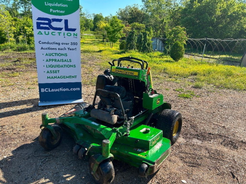 JOHN DEERE ZERO TURN STAND-ON MOWER, HYDROSTATIC DRIVE, SIDE DISCHARGE, COMMERCIAL DUTY
