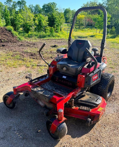 TORO ZERO TURN RIDING MOWER WITH ROPS, DUAL HYDROSTATIC DRIVE, SIDE DISCHARGE DECK, PNEUMATIC TIRES