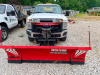 2010 FORD F-350 SUPER DUTY XL REGULAR CAB 4X4 FLATBED TRUCK WITH WESTERN SNOW PLOW. 183,680 MILES SHOWN. EQUIPPED WITH HILLSBORO FLATBED, WESTERN FRONT PLOW WITH LIGHTS, IN-CAB CONTROLLER - 10