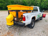 2010 FORD F-350 SUPER DUTY XL REGULAR CAB 4X4 FLATBED TRUCK WITH WESTERN SNOW PLOW. 183,680 MILES SHOWN. EQUIPPED WITH HILLSBORO FLATBED, WESTERN FRONT PLOW WITH LIGHTS, IN-CAB CONTROLLER - 24