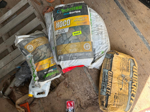 ASSORTED BAGS OF NOCO POLYMERIC JOINT AND CONCRETE BAGS