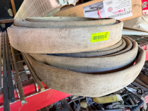 CONTENTS OF PALLET RACKING - ASSORTED TOOLING, HOSES, AND HARDWARE.