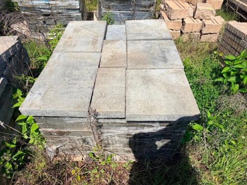 (2) PALLETS OF CONCRETE PAVERS.