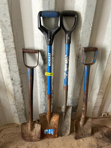 (4) ASSORTED SHOVELS
