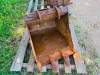24" EXCAVATOR BUCKET WITH PIN-ON MOUNT, HEAVY STEEL CONSTRUCTION, AND FOUR TOOTH CUTTING EDGE. - 2