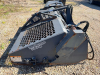 INGERSOLL RAND SKID STEER LANDSCAPE RAKE ATTACHMENT WITH HYDRAULIC ANGLE ADJUSTMENT, FULL WIDTH DRUM WITH CARBIDE TEETH, AND PERFORATED TOP SCREEN. FEATURES QUICK ATTACH MOUNT, SIDE PLATES, AND HYDRAULIC MOTOR DRIVE. - 5