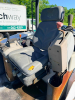 BOBCAT COMPACT EXCAVATOR WITH OPEN CAB, RUBBER TRACKS, FRONT BLADE, AND BUCKET ATTACHMENT. - 8