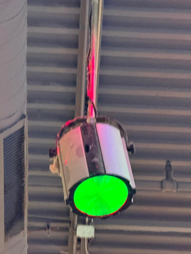 CEILING MOUNTED SPOT FIXTURE.