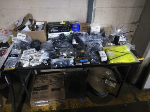 (1) TABLE OF MISC ITEMS