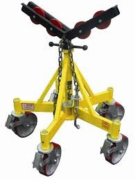 (1) ROLLER HEAD PIPE STAND, ROLLER V HEAD