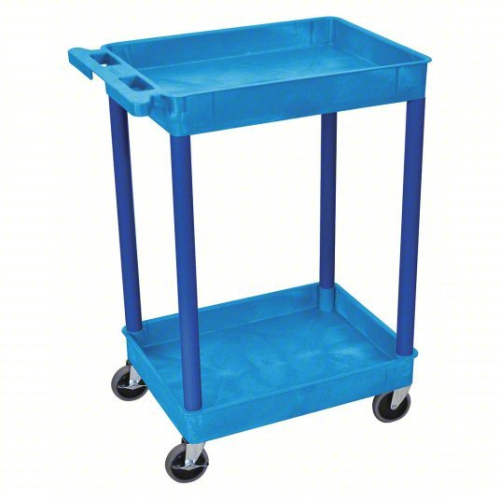(1) UTILITY CART WITH DEEP LIPPED SHELVES