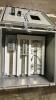 HOFFMAN ELECTRICAL CONTROL PANEL ENCLOSURE WITH PRE-WIRED TERMINAL BLOCKS, DIN RAIL COMPONENTS, STATUS INDICATOR LIGHTS, AND VIEWING WINDOW. STEEL NEMA-TYPE ENCLOSURE WITH LOCKING HANDLE. INTERIOR CONTAINS TERMINAL STRIPS, CIRCUIT PROTECTION COMPONENTS, A - 9