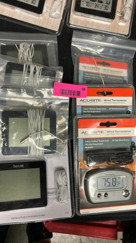 (4) ACCURITE WIRED INDOOR / OUTDOOR THERMOMETERS