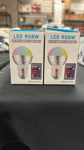 (10) LED RGBW LIGHT BULBS WITH REMOTE CONTROL