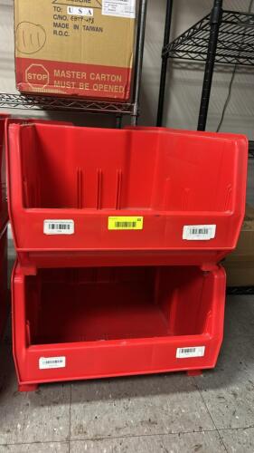 (2) LARGE STACKABLE STORAGE CONTAINERS