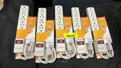 (5) NEW POWER STRIPS