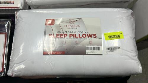 (2) DOWN ALTERNATIVE SLEEP PILLOWS