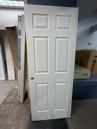 (2) WHITE WOODEN DOORS