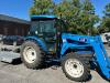 LS MTRON XU6158 CAB TRACTOR WITH FRONT END LOADER WITH BUCKET. DIESEL POWERED TRACTOR EQUIPPED WITH ENCLOSED CAB, HVAC CONTROLS, MULTIPLE HYDRAULIC CONTROLS, PTO, 4WD SELECTOR, REAR HYDRAULIC CONNECTIONS, AND LS LL5106 FRONT LOADER. HOUR METER SHOWS 198.0 - 4