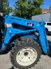 LS MTRON XU6158 CAB TRACTOR WITH FRONT END LOADER WITH BUCKET. DIESEL POWERED TRACTOR EQUIPPED WITH ENCLOSED CAB, HVAC CONTROLS, MULTIPLE HYDRAULIC CONTROLS, PTO, 4WD SELECTOR, REAR HYDRAULIC CONNECTIONS, AND LS LL5106 FRONT LOADER. HOUR METER SHOWS 198.0 - 8