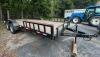 2021 18 FOOT BLACK RIVERCRAFT UTILITY TRAILER WITH A WOODEN DECK AND TANDEM AXEL COMES WITH TITLE - 16