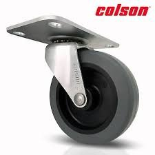 (4) MOLD-ON RUBBER SWIVEL PLATE CASTER
