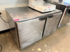 BEVERAGE-AIR TWO DOOR UNDERCOUNTER REFRIGERATOR WITH STAINLESS STEEL CABINET, STAINLESS STEEL TOP, AND ADJUSTABLE INTERIOR STORAGE. - 2